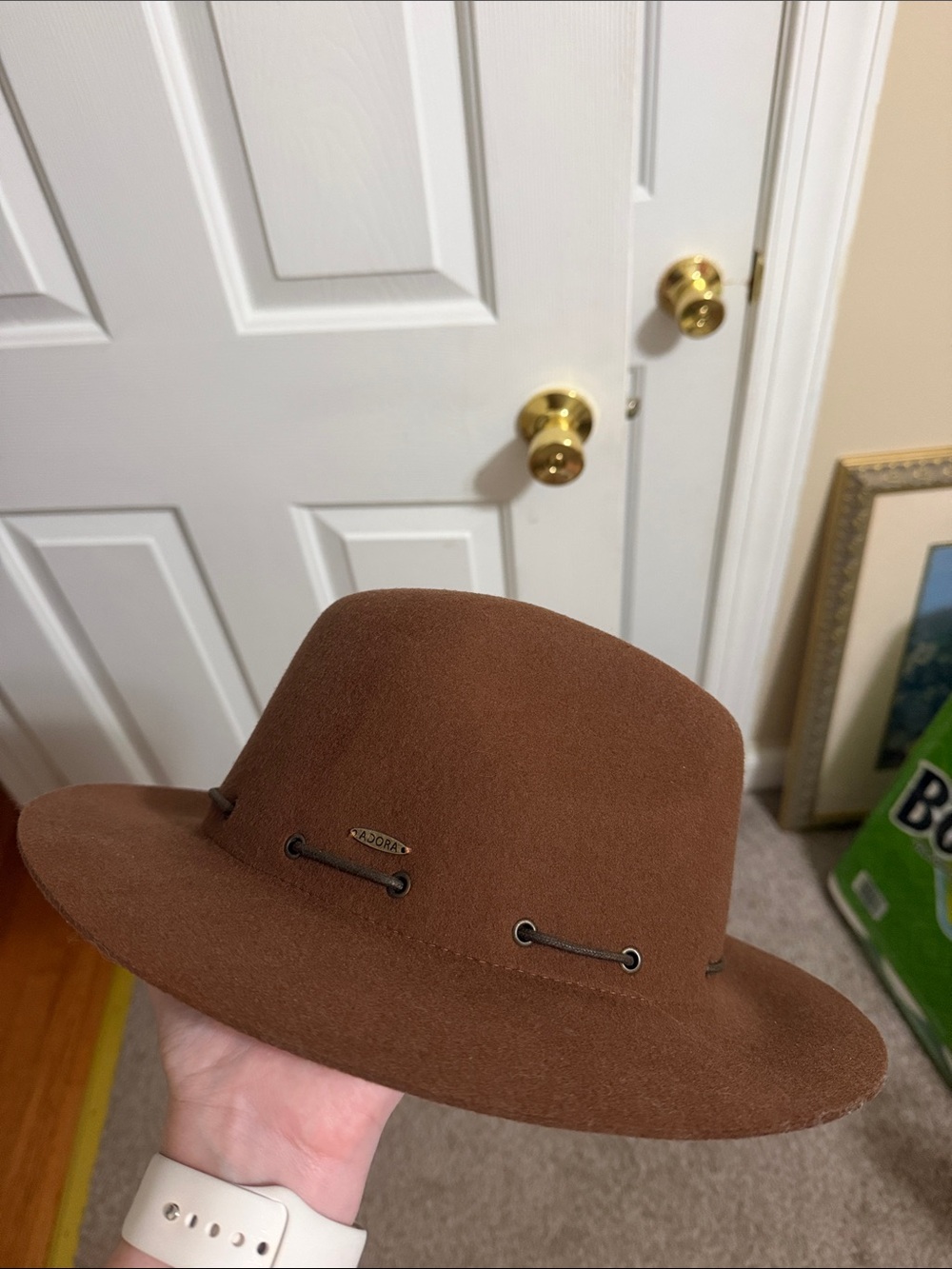 NWT Adora Brown Fedora Women's Faux Suede Boho Bohemian Western Fall Hat